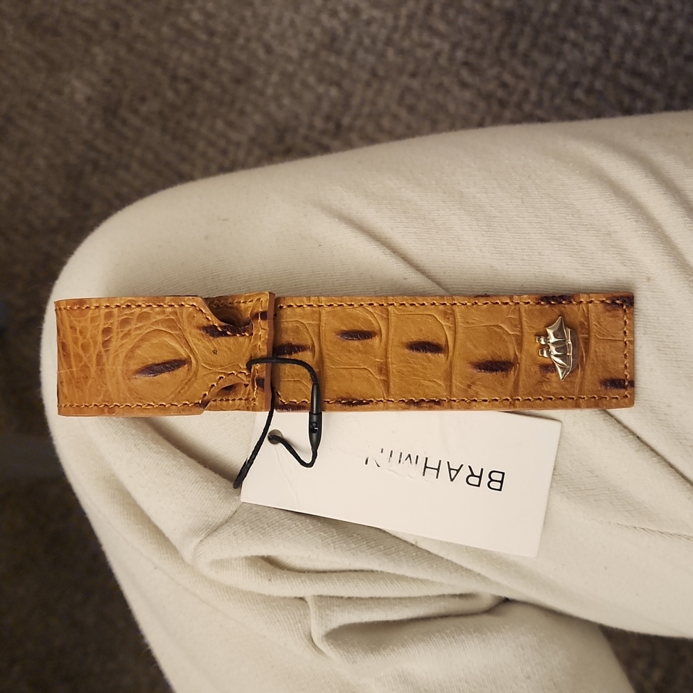 NWT Brahmin Luggage Tag Brown